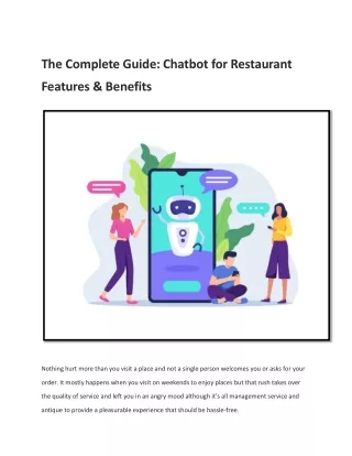 The Complete Guide - Chatbot for Restaurant Features & Benefits
