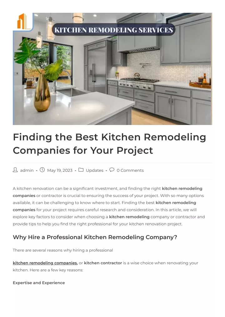 finding the best kitchen remodeling companies