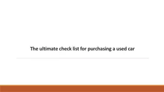 The ultimate check list for purchasing a used