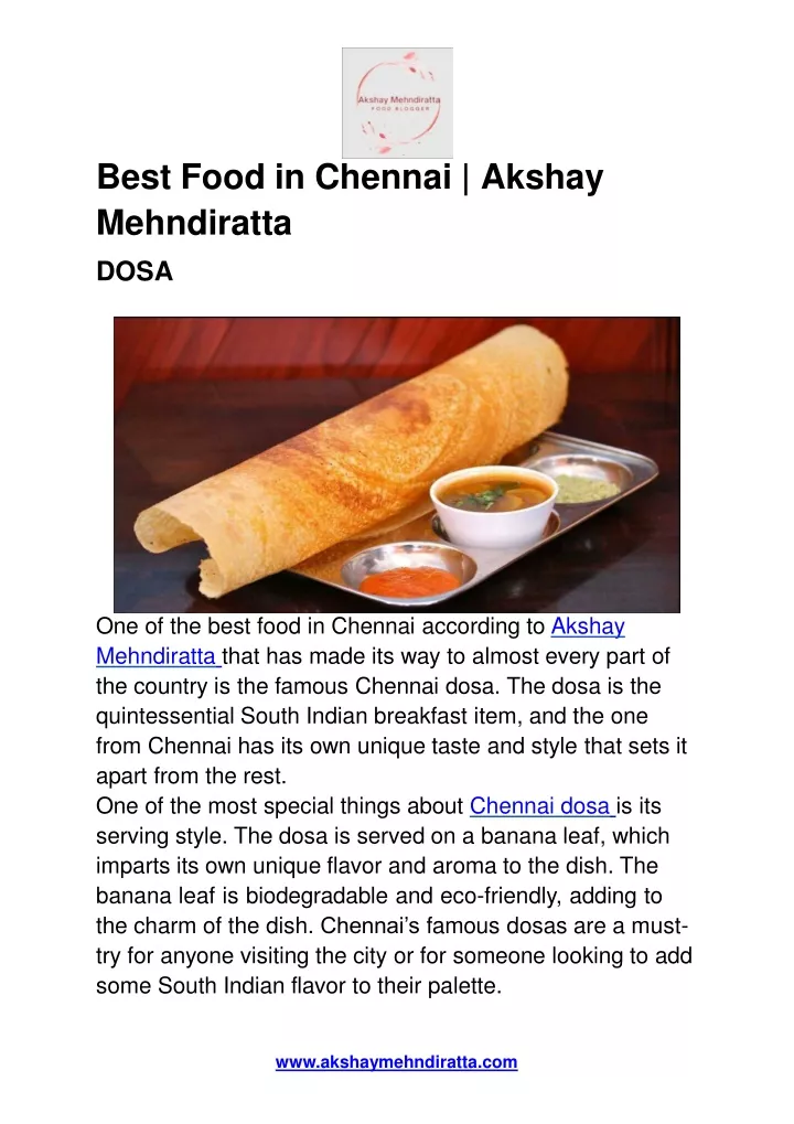 best food in chennai akshay mehndiratta