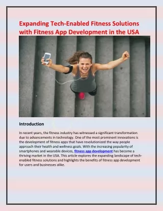 expanding tech enabled fitness solutions with