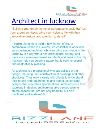 Architect in lucknow