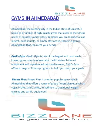 GYMS IN AHMEDABAD