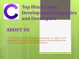 Top Block Chain Development Companies and Developers