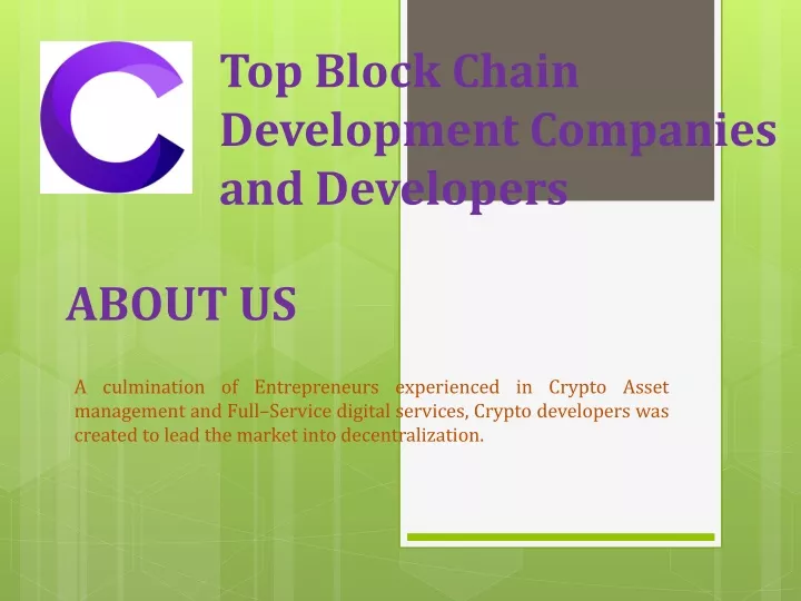 top block chain development companies and developers