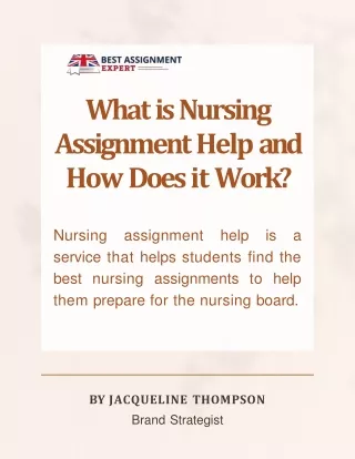 What is Nursing Assignment Help and How Does it Work