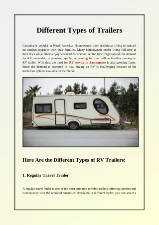 different types of trailers