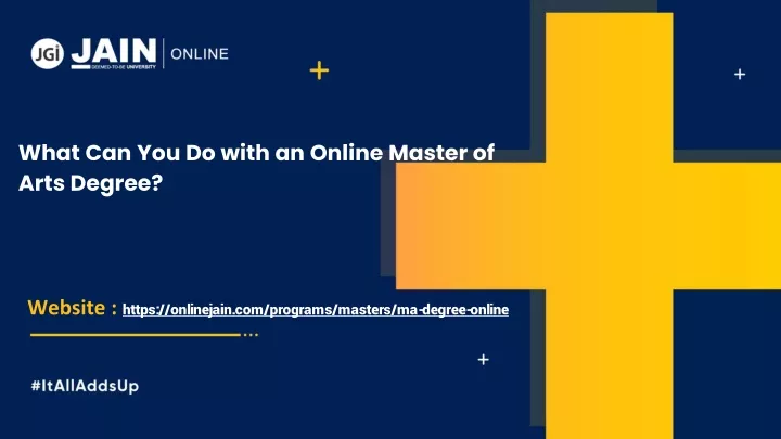 what can you do with an online master of arts