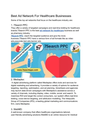 best ad network for healthcare businesses