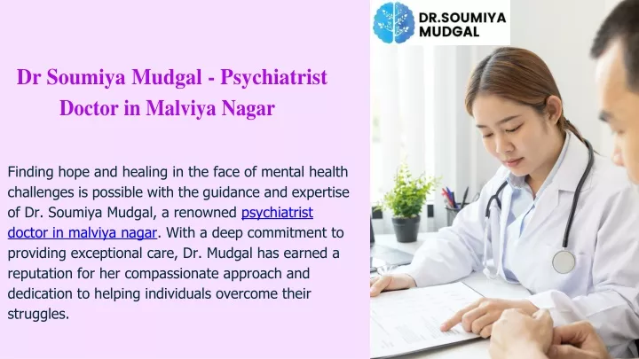 dr soumiya mudgal psychiatrist doctor in malviya