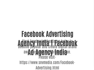 Facebook Advertising Agency India | Facebook Ad Agency India