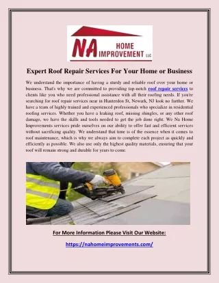 Expert Roof Repair Services For Your Home or Business