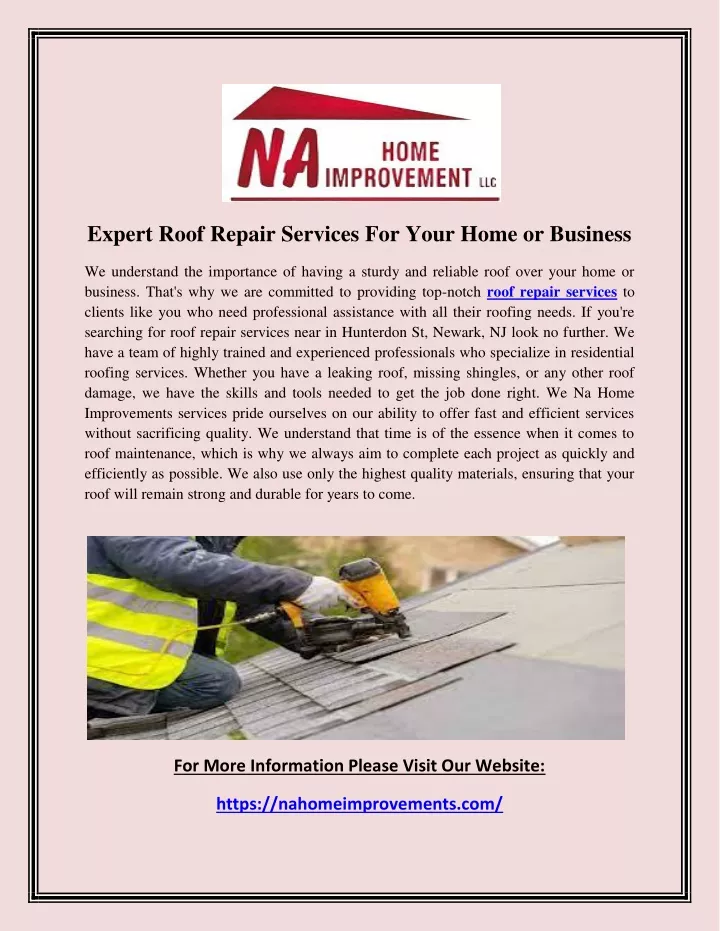 expert roof repair services for your home