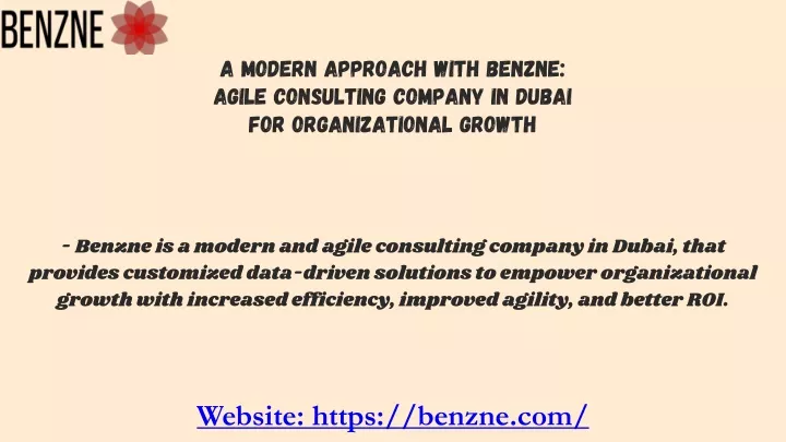 a modern approach with benzne agile consulting