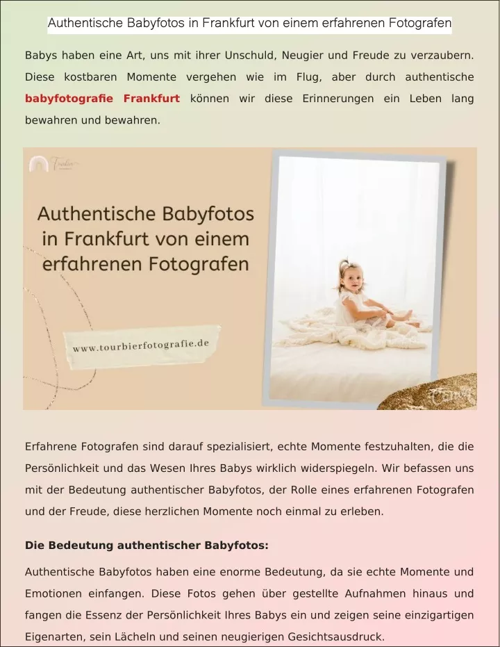 authentische babyfotos in frankfurt von einem