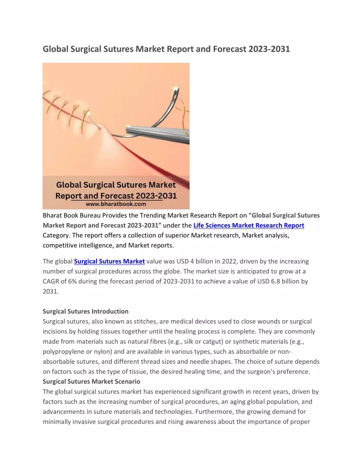 global surgical sutures market report