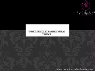 What is multi family term loan ?