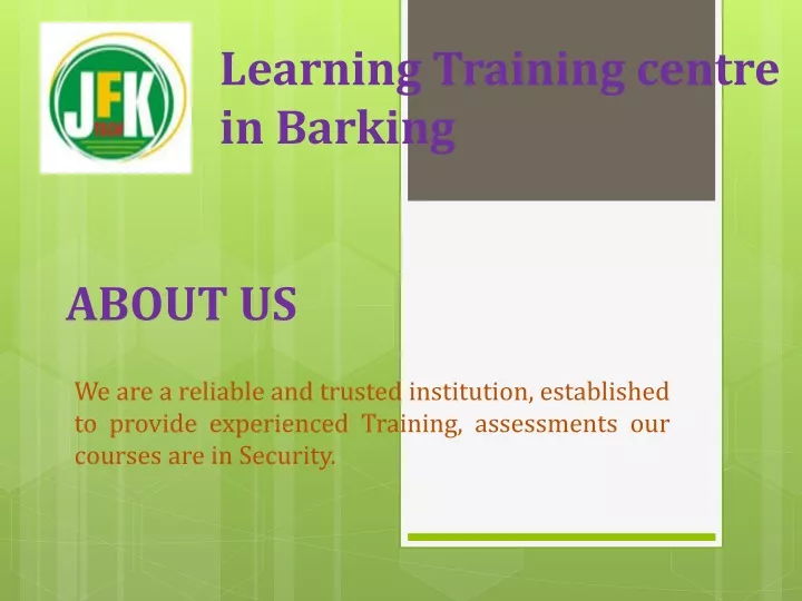 learning training centre in barking