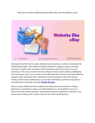 build your auction bidding website like ebay with