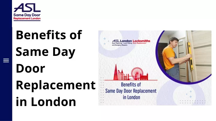 benefits of same day door replacement in london