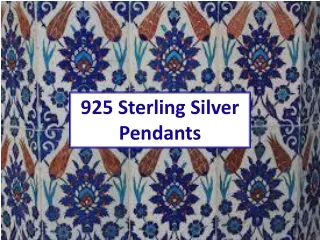 925 Sterling Silver Pendants Wholesaler