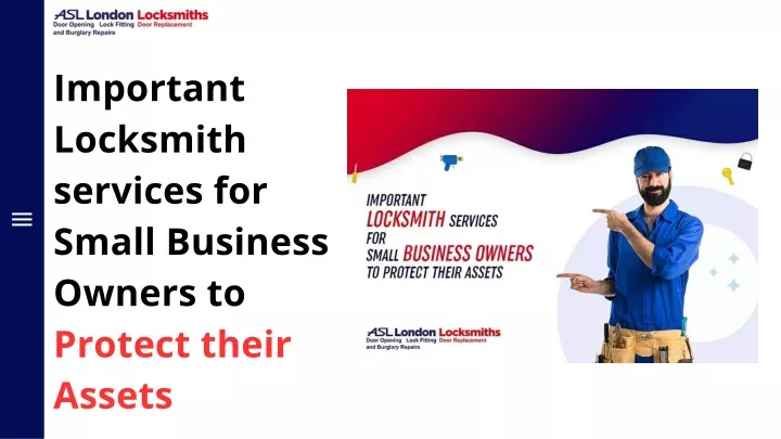 important locksmith services for small business