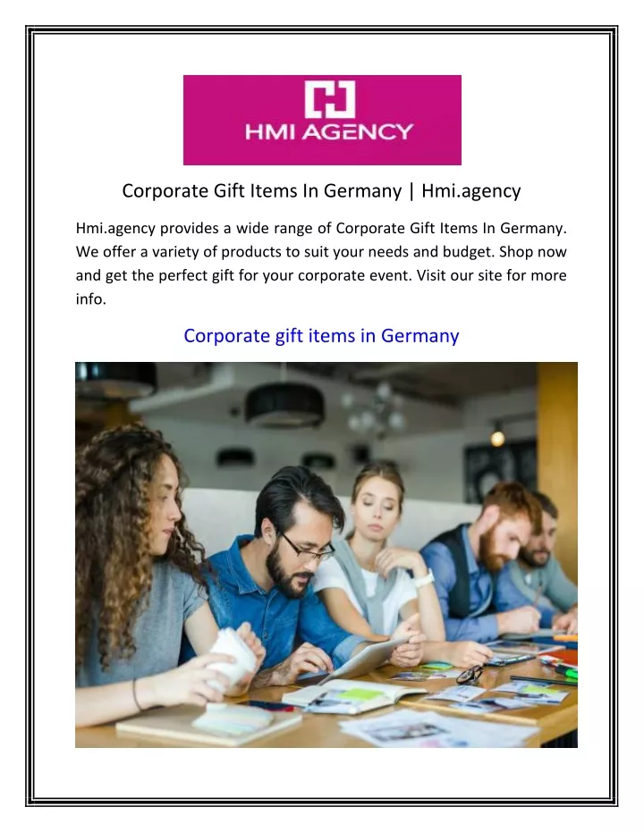 corporate gift items in germany hmi agency