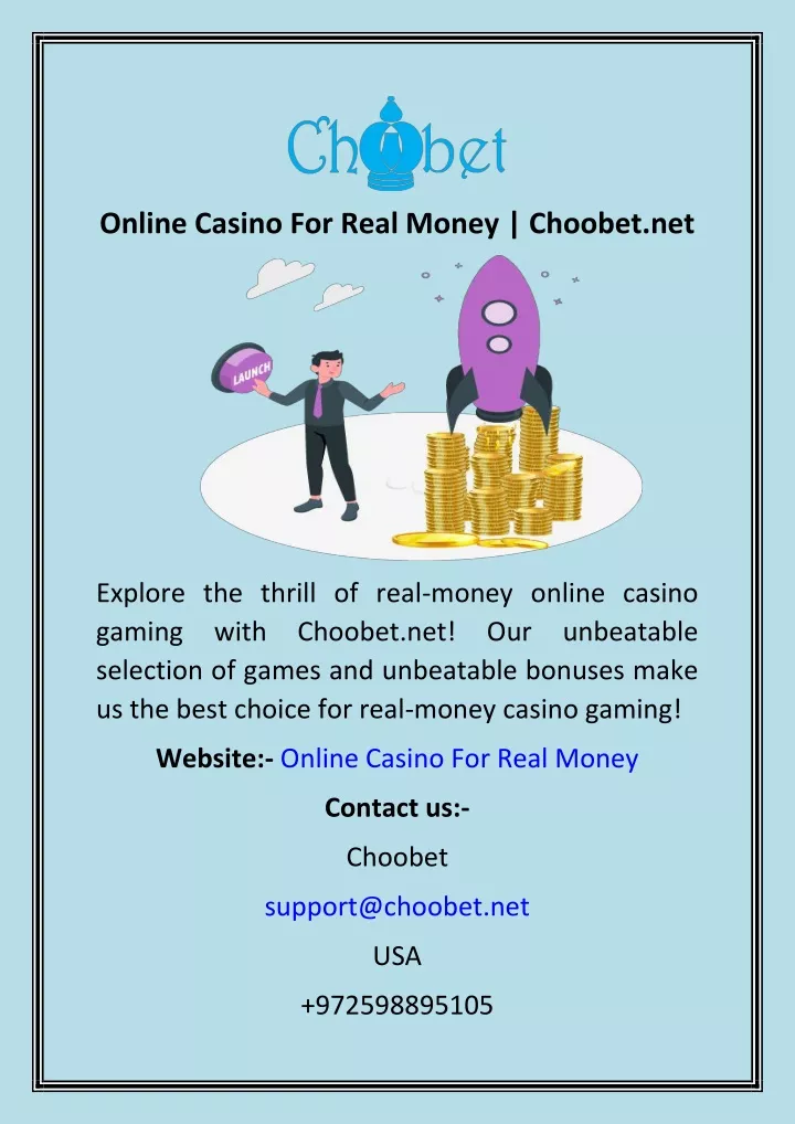 online casino for real money choobet net