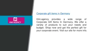 Corporate Gift Items In Germany  Hmi.agency