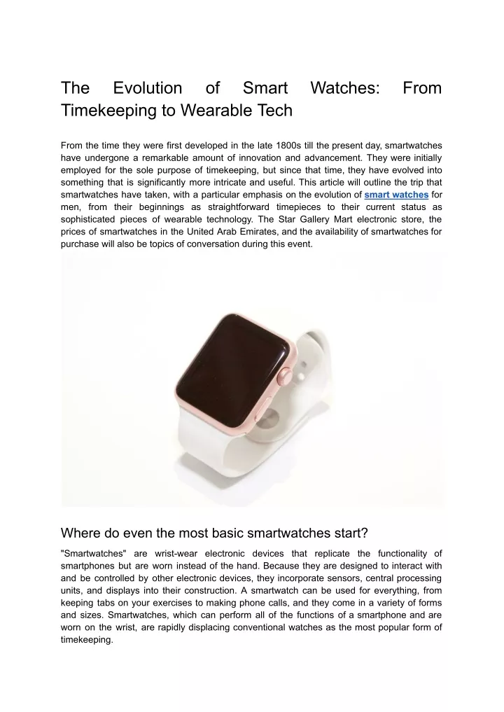 the timekeeping to wearable tech