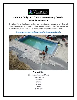 landscape design and construction company ontario