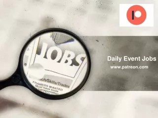 Daily Event Jobs - www.patreon.com