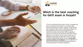 Which is the best coaching for GATE exam in Punjab