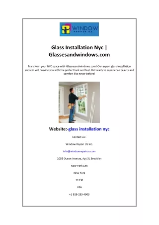 glass installation nyc glassesandwindows com