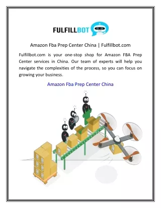 Amazon Fba Prep Center China  Fulfillbot