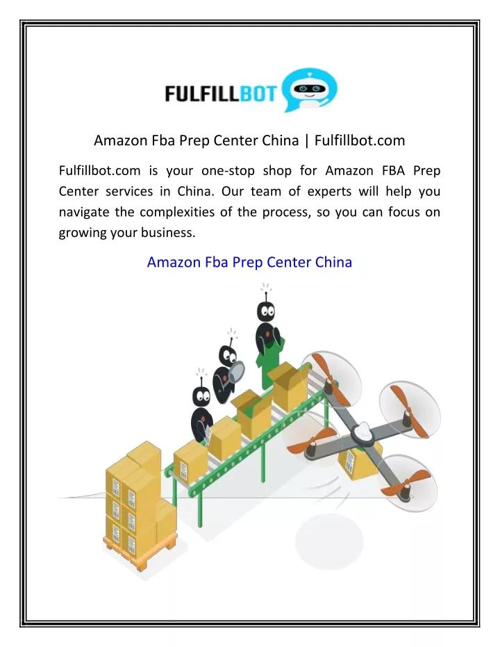 amazon fba prep center china fulfillbot com