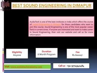 best sound engineering in dimapur