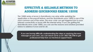 effective reliable methods to address quickbooks error 12002