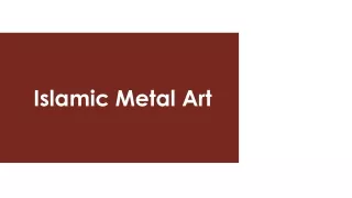 Islamic Metal Art At Arab Canvas