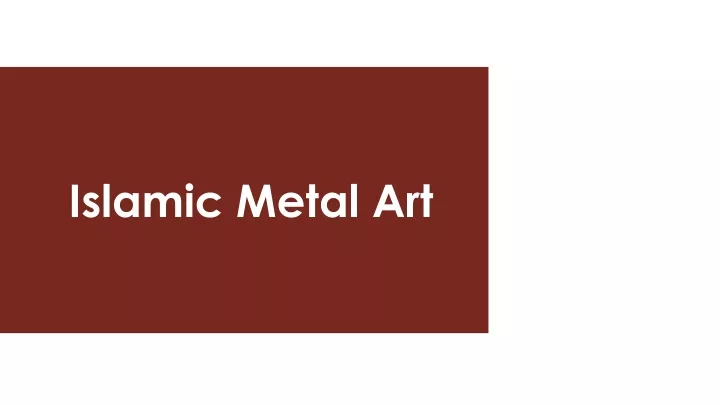 islamic metal art