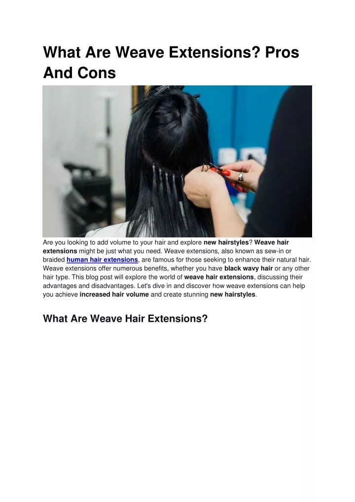 what are weave extensions pros and cons