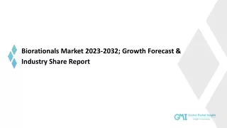 Biorationals Market Growth Analysis & Forecast Report | 2023-2032