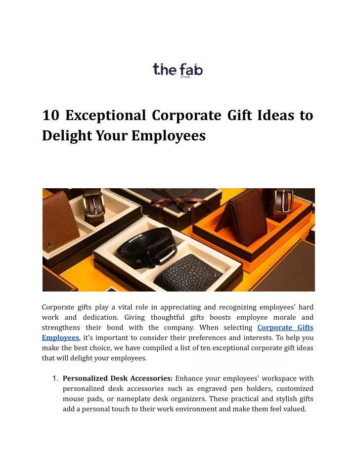 10 exceptional corporate gift ideas to delight