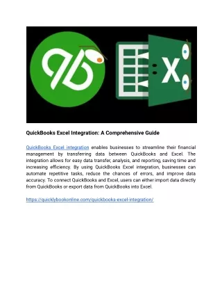 QuickBooks Excel Integration_ A Comprehensive Guide