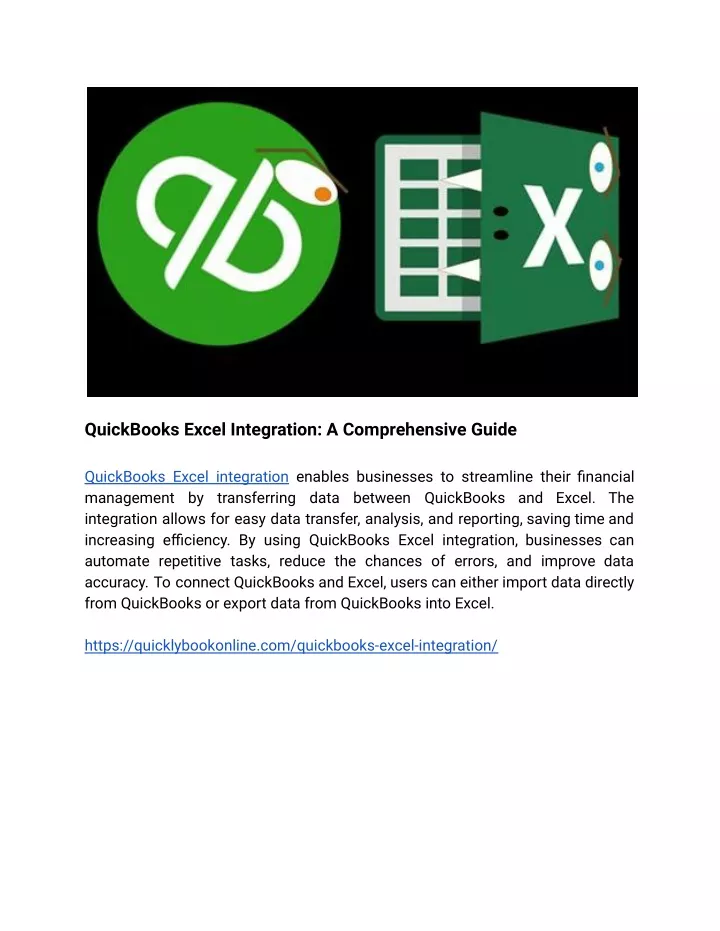 quickbooks excel integration a comprehensive guide