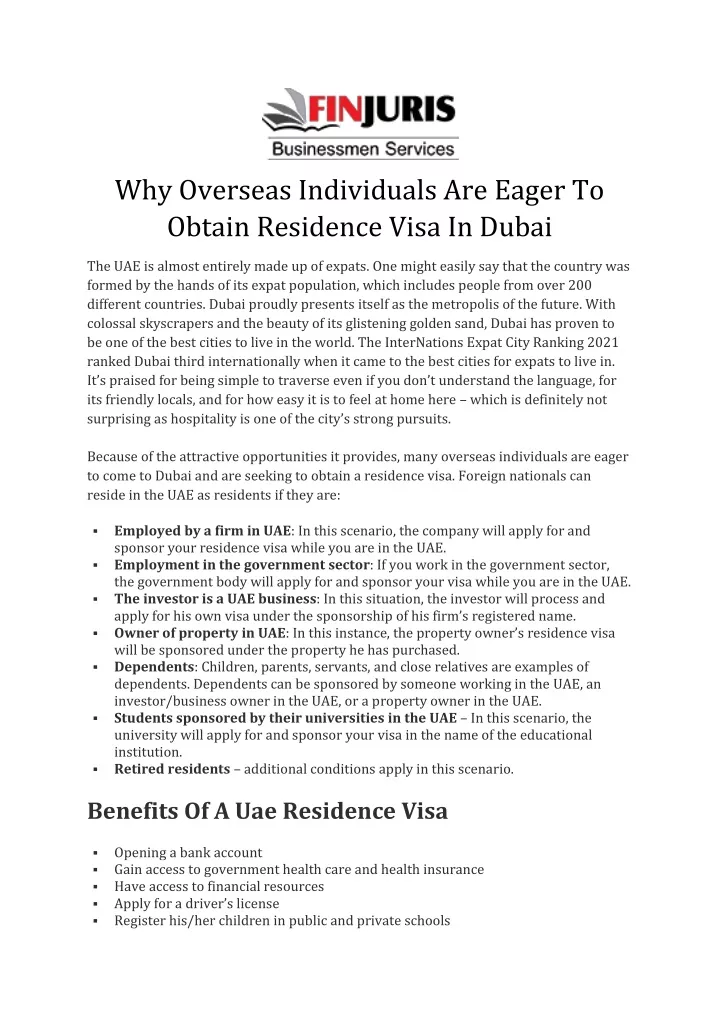 why overseas individuals are eager to obtain