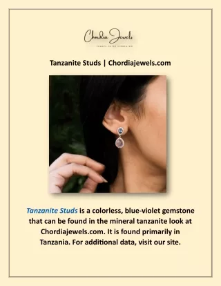 Tanzanite Studs | Chordiajewels.com