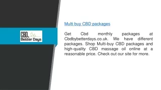 Multi Buy Cbd Packages Cbdbybetterdays.co.uk