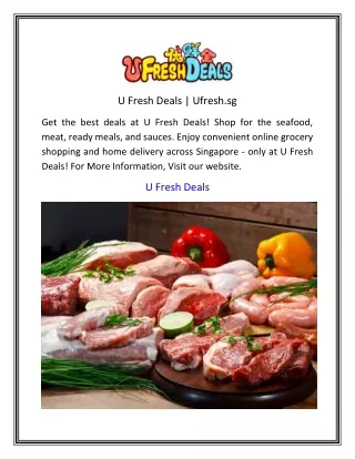 U Fresh Deals Ufresh.sg