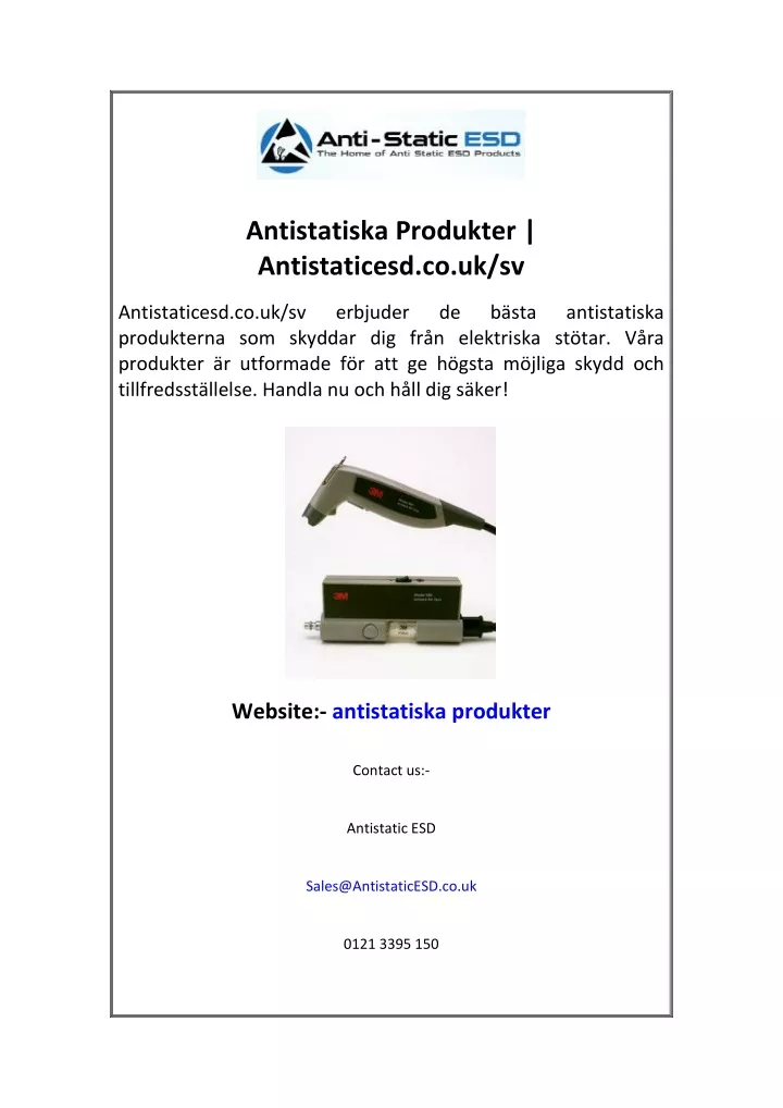 antistatiska produkter antistaticesd co uk sv